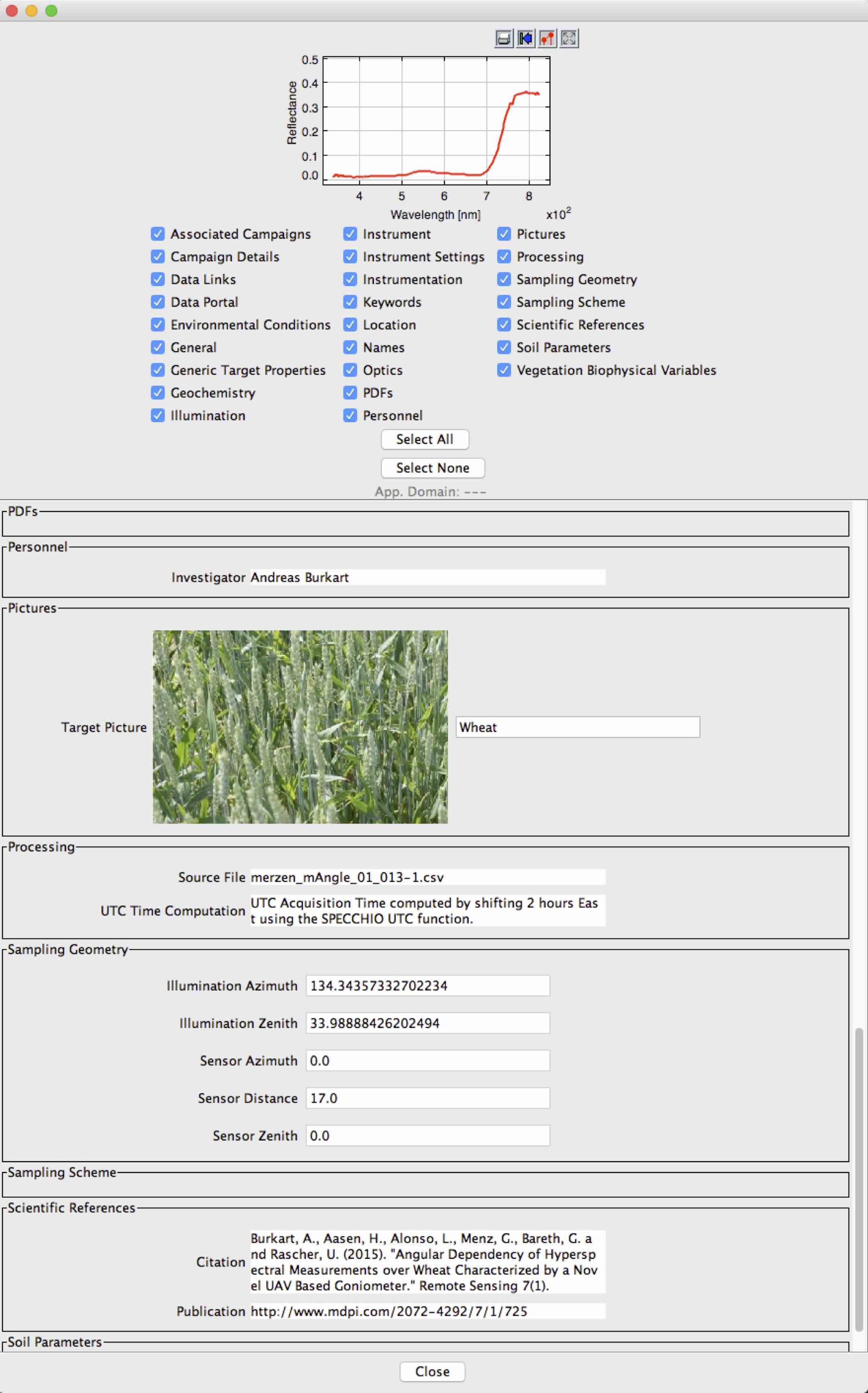 SPECCHIO Metadata Editor